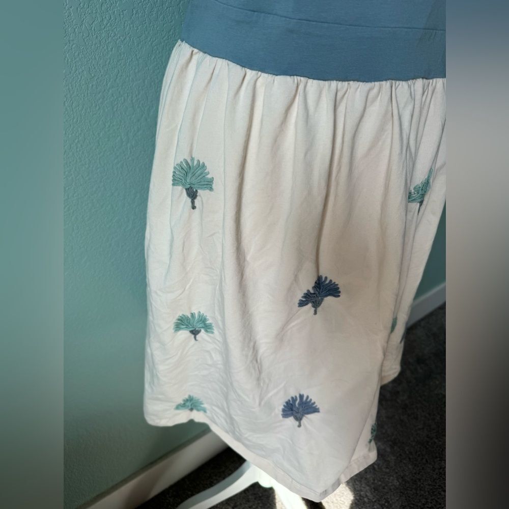 Synergy Organic Clothing Blue and Cream Dress - Picture 3 of 9